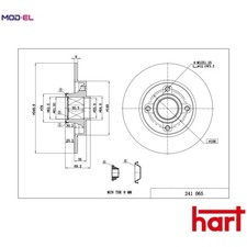 2x BRAKE DISC 241 065 FOR PEUGEOT 2008 207/CC/SW/Hatchback/Van 208 307/Break DS3