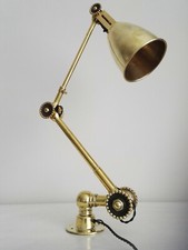 Dugdills Admiralty "DAISY" lamp. Brass wall/bench mount. Industrial.