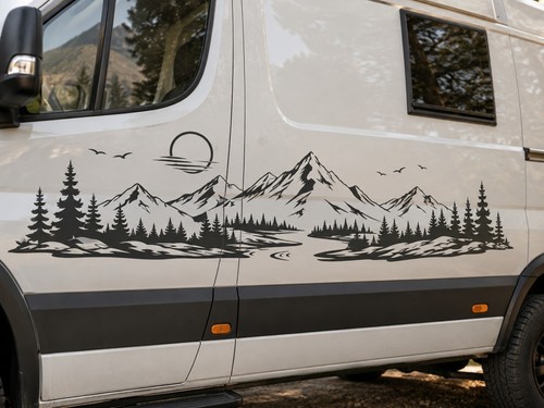 Mountains forest car wall - forest,