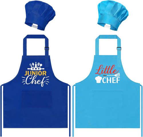 4pcs kids apron - apron, hat