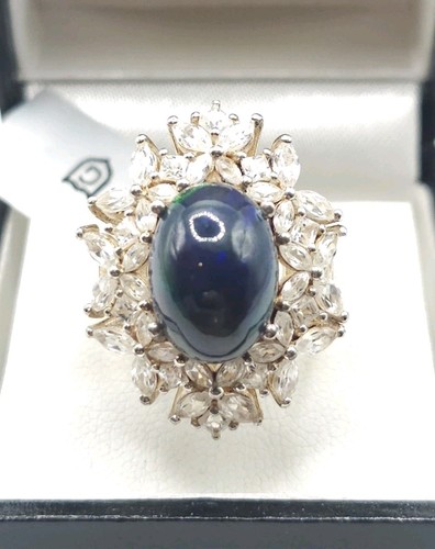 Sterling silver black opal - sterling,