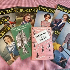 1940s STITCHCRAFT  Magazines 1949 x 8~ Post War Knitting 🧶 Make Do And Mend
