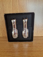Vintage Woolworths My Home Heavy Chrome Cat Salt and Pepper Pot, boxed not used