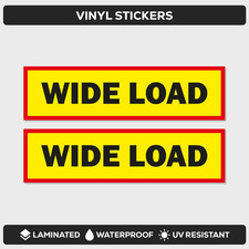 2 x Wide Load STICKERS 150mm