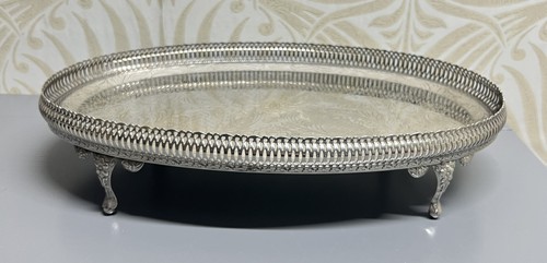 Vintage silver plated oval - vintage,
