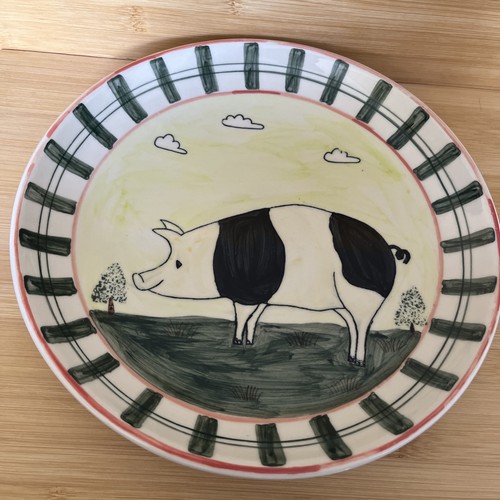 Hand painted 25cm plate bowl - hand, /bowl