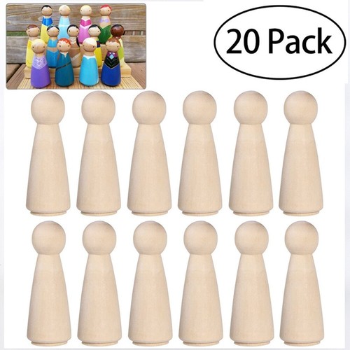 20x wooden peg doll unfinished - 20x,