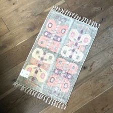 Urban Outfitters Butterfly Rug Greys Beige Cream cotton size 61cm x 91 cm