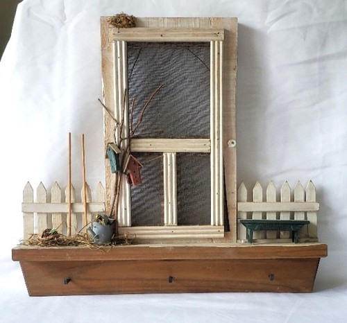 Country wooden screen door - country,