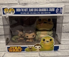 Jabba The Hut, Slave Leia & Salacious B Crumb Star Wars Disney Funko Pop 3-Pack 