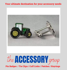 New Green Tractor Case New Holland Farm vehicle cufflinks cuff shirt links metal