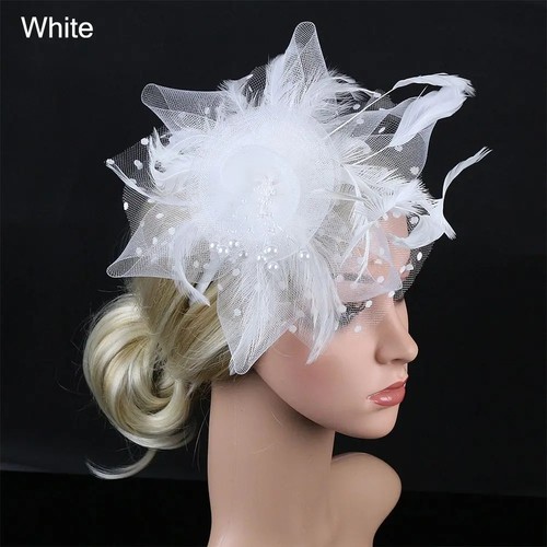 Large wedding fascinator - wedding,