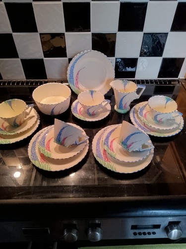 Burleigh ware art deco - burleigh, teaset