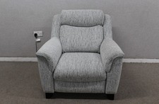 Parker Knoll Manhattan Grey Patterned Fabric Power Reclining Armchair