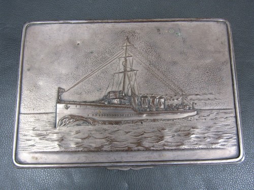Antique large silver - , plated