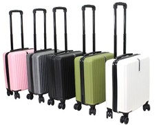 48cm Hard Shell 4 Wheel Cabin Case Lightweight Hand Luggage Trolley Suitcase Bag
