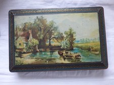 Antique Sharps Toffee Tin - Edward Sharp & Sons Kreemy Works - Haywain Picture.