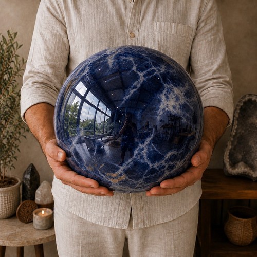 Large natural sodalite crystal - natural,