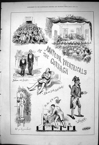 Antique old print 1876 amateur - print,