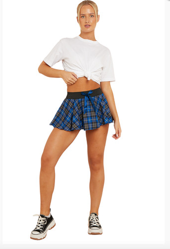 Ladies mini tartan skirt - tartan, with