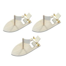  3 Pcs DIY Model Paddle Boat Kids' Wood Craft Kits Projects Boats