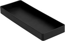 Amazon Basics Rectangular Plastic Organizer, Half Accessory Tray, 23.9 x 8.4cm