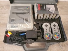 BOXED SNES Super Nintendo Console UK PAL -ONE OWNER- COMPLETE with 8 games