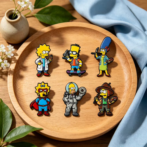 6pc the simpsons enamel - the,