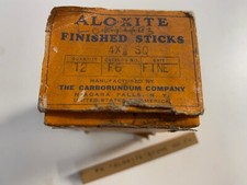 Aloxite Carborundum Stone 4" NOS Fine 4" x 3/8" Square F6