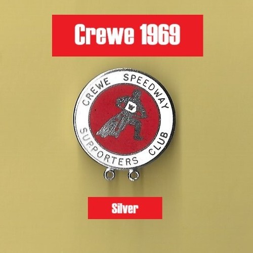 Crewe 1969 speedway badge - crewe,