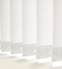 PREMIUM WHITE MADE TO MEASURE VERTICAL BLIND REPLACEMENT SLATS 89mm (3.5") WIDE