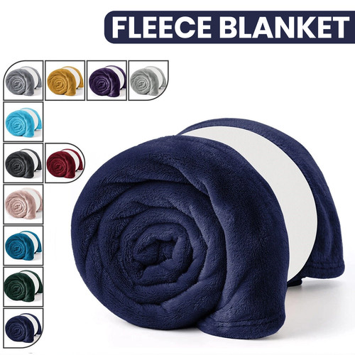 Large faux fur fleece blanket - large,