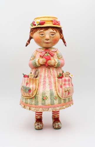 Ooak paper clay doll - paper,