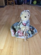 Toilet Loo Roll Cover Decoration. Vintage Retro. Fluffy Bear Dog Dress Lacy ❤️