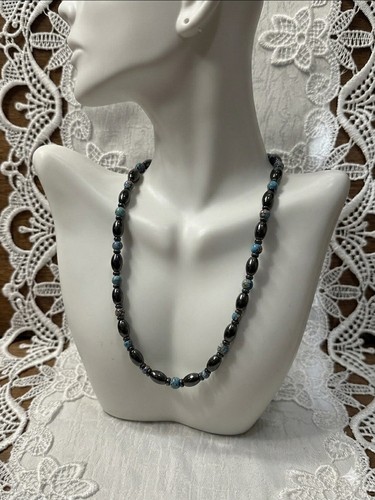 Vintage hematite blue - &,