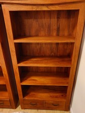 Oak Furniture Land Mango Bookcase X2 with drawers 178.5cmx33.5cmx100cm