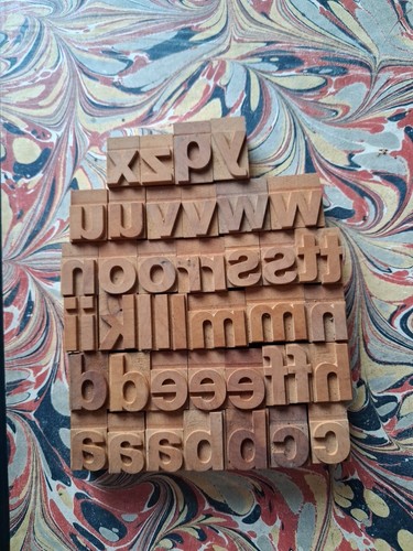 Wooden letterpress lower case - letterpress,