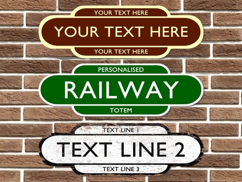 Personalised railway totem - railway,