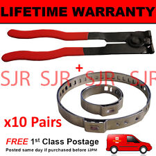CV BOOT CLAMPS PAIR x10 EAR PLIERS x1 GARAGE TRADE PACK FITS ALL CARS KIT 3.10