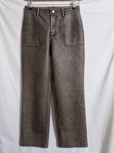 Zara leather look silver - leather,