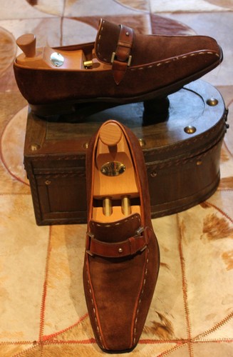 Berluti suede strapped loafers - suede,
