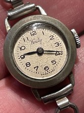 Rare Vintage 50’s Verity Ladies White metal Mechanical Watch Running Great Cond