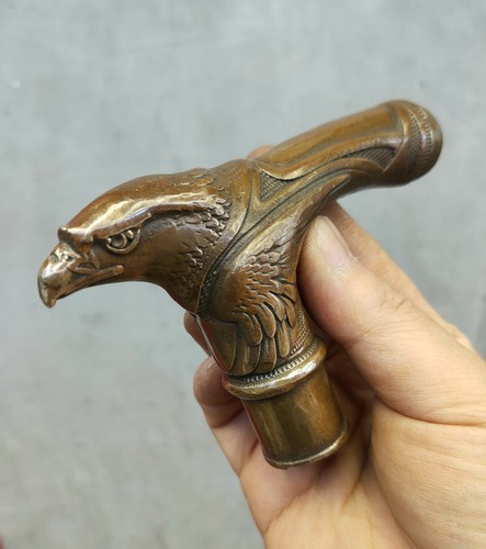 Old bronze hand carved eagle - old,