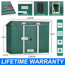 8 x 4ft Garden Storage Shed w/