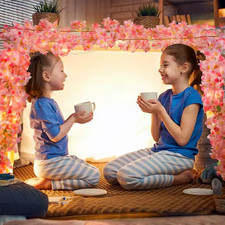 2M 20LED Cherry Blossom Fairy String Lights Vine Garland Wedding Bedroom Decor