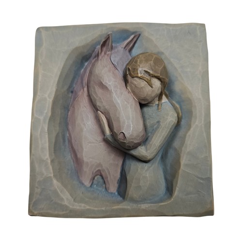 Vintage willow tree - willow, horse