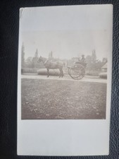 Taunton Somerset Real Photo Postcard C1910 Man Driving Horse Drawn Gig