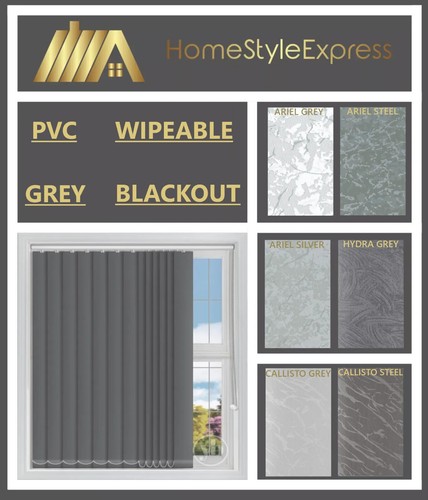 Grey pvc vertical - grey, blind