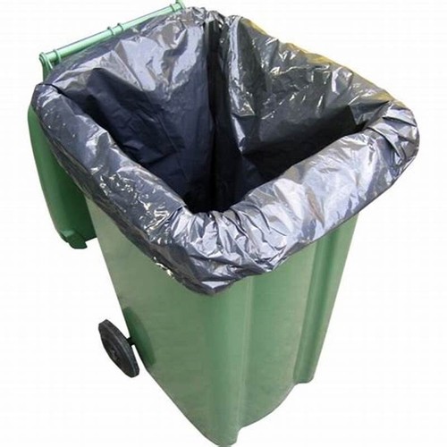 Wheelie bin liners 240l black - wheelie,