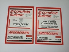 Lot x 2 Airdrie v Kilmarnock